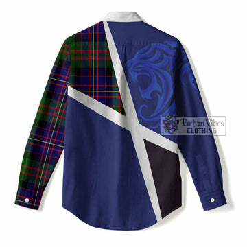 Chalmers The Scottish Football Crest Women Casual Shirt Lion-Tartan Army