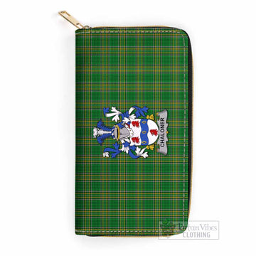 Tartan Vibes Clothing Chaloner Irish Clan Tartan Women's Leather Wallet with Coat of Arms