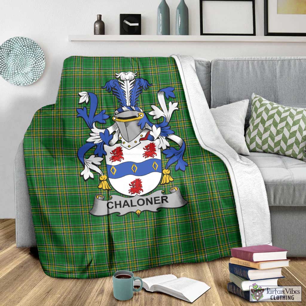 Chaloner Irish Clan Tartan Blanket with Coat of Arms - Tartan Vibes Clothing