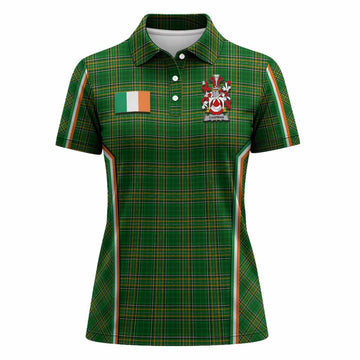 Chapman Irish Clan Coat of Arm Tartan Women Polo Shirt Flag Style