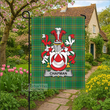 Chapman Irish Clan Tartan Flag with Coat of Arms