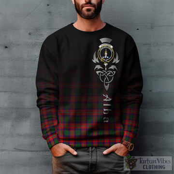 Tartan Vibes Clothing Charteris Tartan Sweatshirt Featuring Alba Gu Brath Family Crest Celtic Inspired
