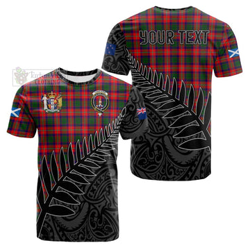 Charteris Crest Tartan Cotton T-shirt with New Zealand Silver Fern Half Style
