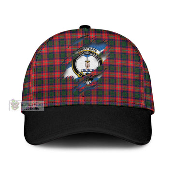 Charteris Tartan Classic Cap with Family Crest In Me Style