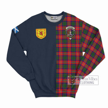 Tartan Vibes Clothing Charteris Tartan Sweatshirt with Scottish Lion Royal Arm Half Style