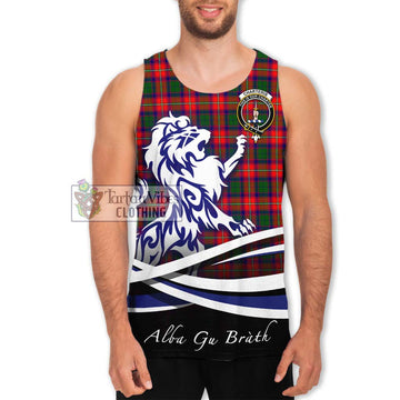 Charteris Tartan Men's Tank Top with Alba Gu Brath Regal Lion Emblem Men - Tartanvibesclothing Shop