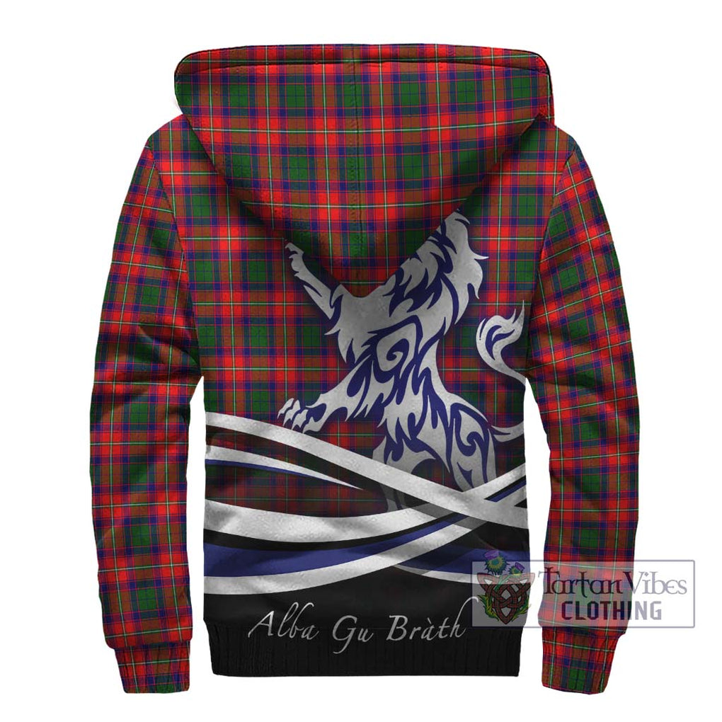 Charteris Tartan Sherpa Hoodie with Alba Gu Brath Regal Lion Emblem - Tartanvibesclothing Shop