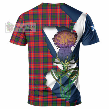 Tartan Vibes Clothing Charteris Tartan Family Crest T-Shirt Scottish Thistle Celtic Inspired