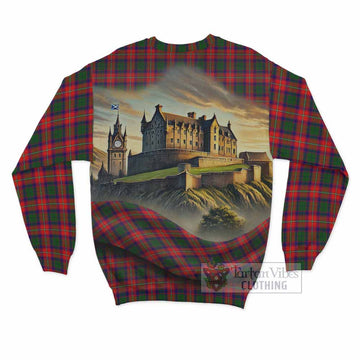 Tartan Vibes Clothing Charteris Tartan Family Crest Sweatshirt with Scottish Ancient Castle Style