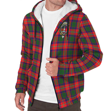 Charteris Tartan Sherpa Hoodie with Family Crest