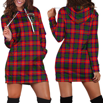 Charteris Tartan Hoodie Dress with Family Crest - Tartan Vibes Clothing