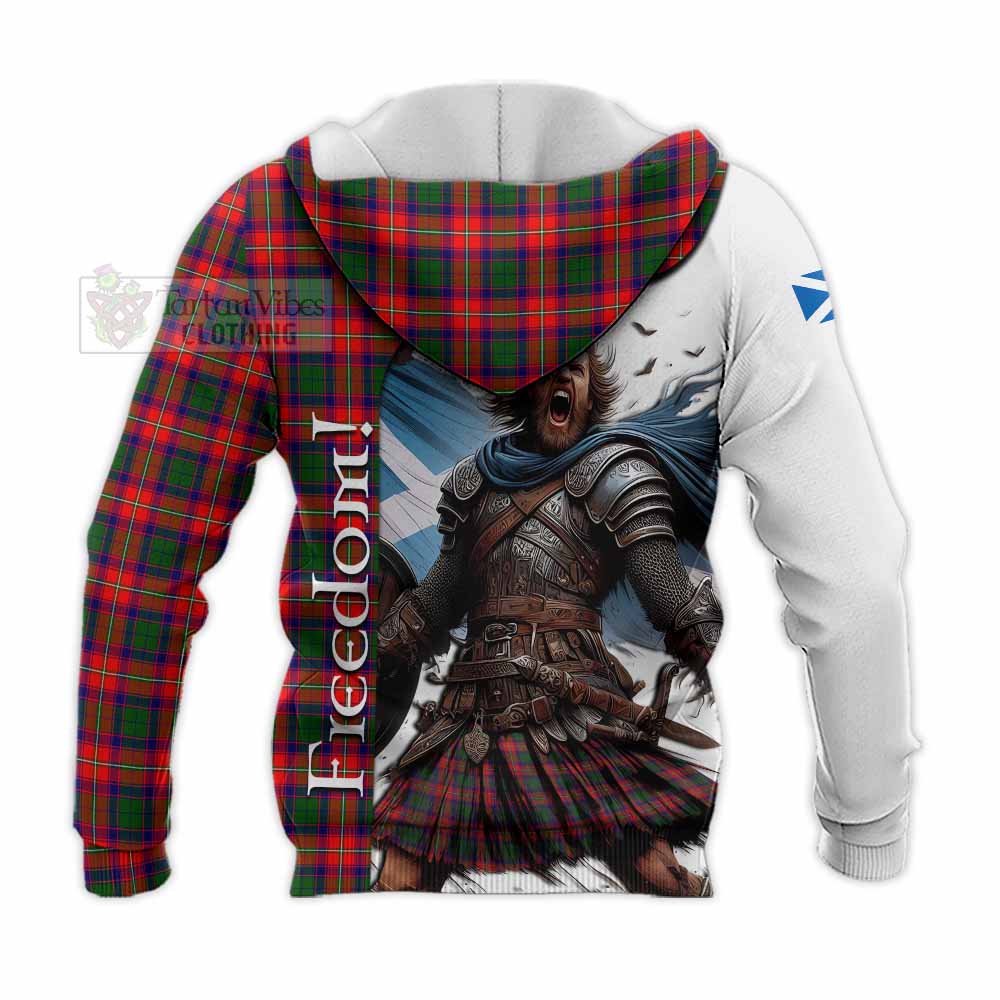Tartan Vibes Clothing Charteris Crest Tartan Knitted Hoodie Inspired by the Freedom of Scottish Warrior