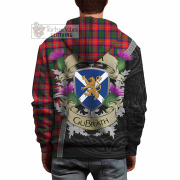 Charteris Tartan Family Crest Hoodie Lion Rampant Royal Thistle Shield Celtic Inspired