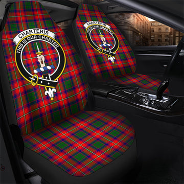 Charteris Tartan Car Seat Cover with Family Crest - Tartanvibesclothing