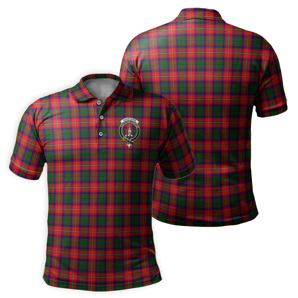 Charteris Tartan Men's Polo Shirt with Family Crest - Tartan Vibes Clothing
