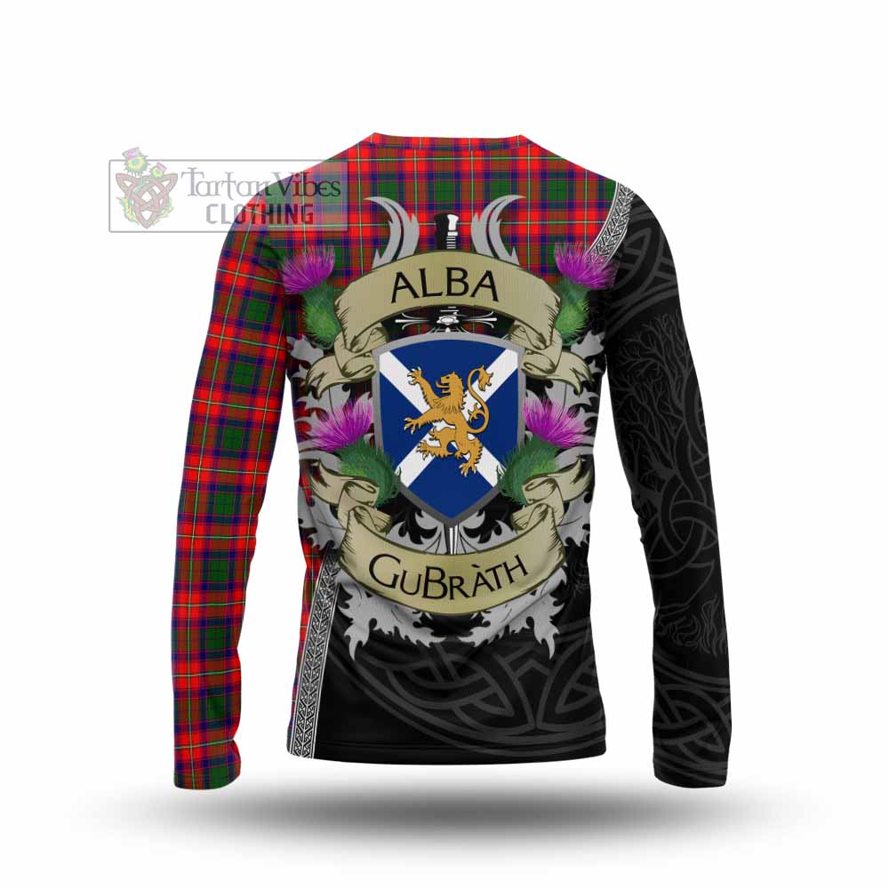 Tartan Vibes Clothing Charteris Tartan Family Crest Long Sleeve T-Shirt Lion Rampant Royal Thistle Shield Celtic Inspired
