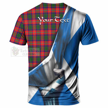 Tartan Vibes Clothing Charteris Tartan T-Shirt with Family Crest Scotland Patriotic Style