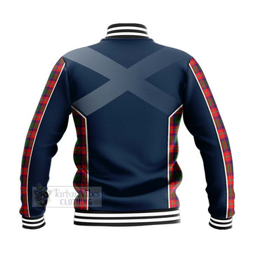 Tartan Vibes Clothing Charteris Tartan Baseball Jacket with Family Crest and Scottish Thistle Vibes Sport Style