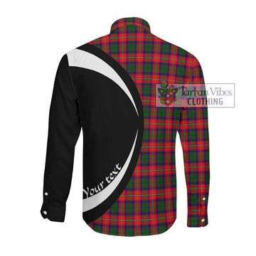 Charteris Tartan Long Sleeve Button Up with Family Crest Circle Style Men's Shirt - Tartan Vibes Clothing