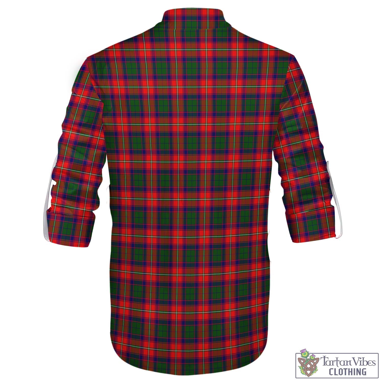 Tartan Vibes Clothing Charteris Tartan Men's Scottish Traditional Jacobite Ghillie Kilt Shirt