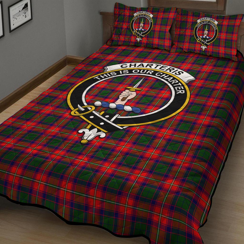 Charteris Tartan Quilt Bed Set with Family Crest - Tartan Vibes Clothing