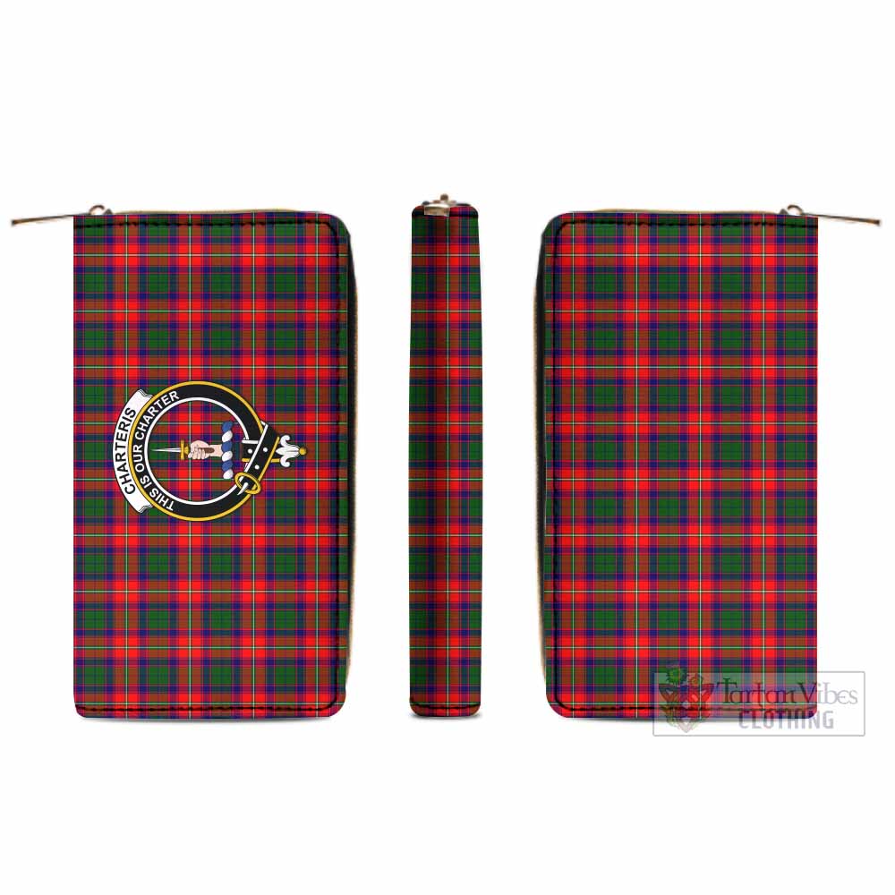 Tartan Vibes Clothing Charteris Tartan Women's Leather Wallet with Family Crest