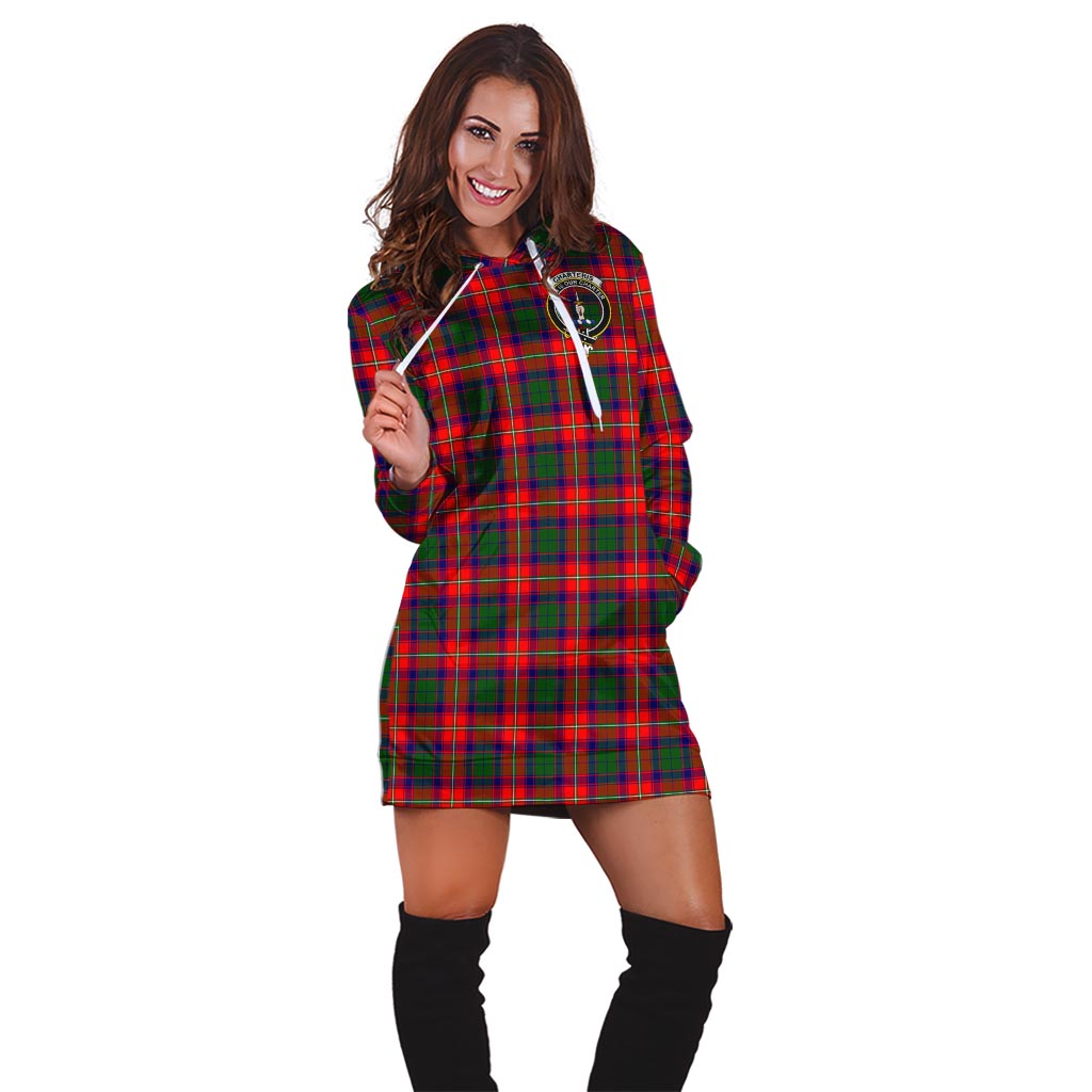 Charteris Tartan Hoodie Dress with Family Crest - Tartan Vibes Clothing