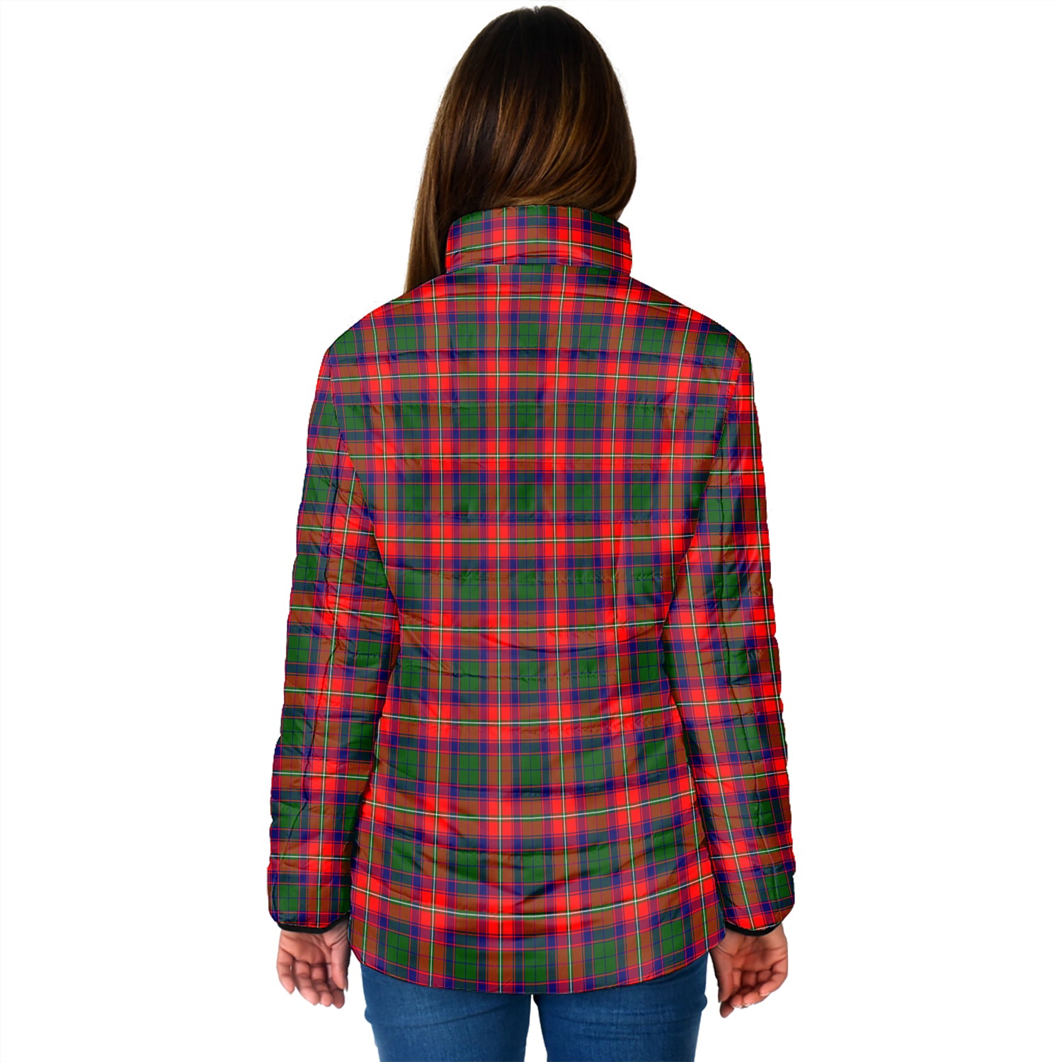 Charteris Tartan Padded Jacket with Family Crest - Tartan Vibes Clothing