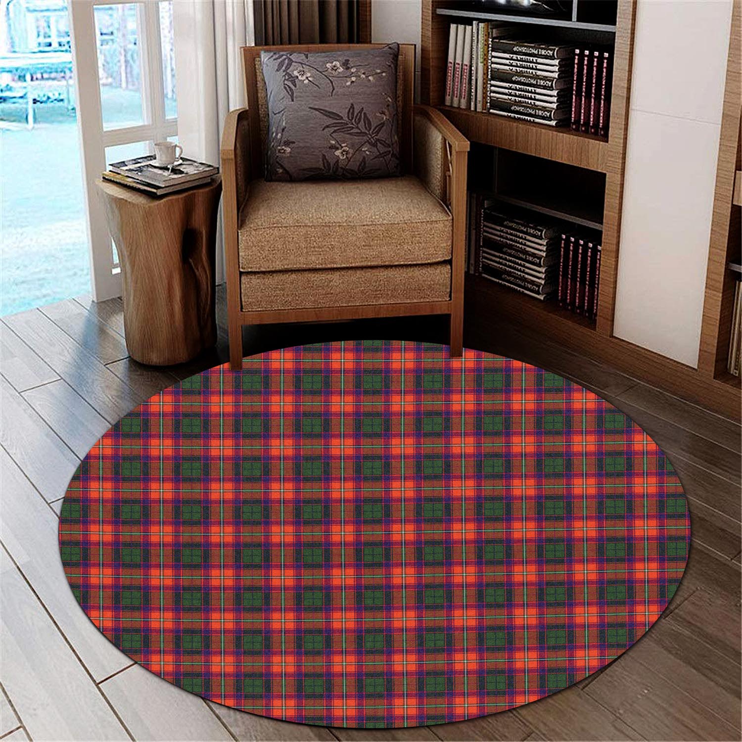 Charteris Tartan Round Rug - Tartanvibesclothing