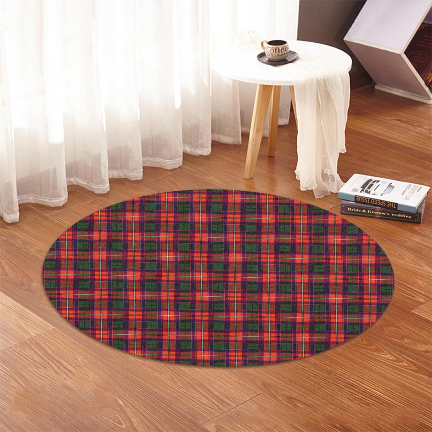 Charteris Tartan Round Rug - Tartanvibesclothing
