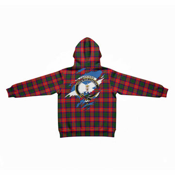 Charteris Clan Crest In Me Tartan Kid Hoodie Scotland Flag Style