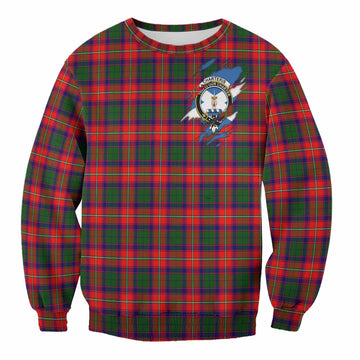 Charteris Clan Crest In Me Tartan Sweatshirt Scotland Flag Style