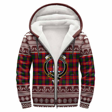 Charteris Clan Tartan Christmas Fleece Hoodie with Family Crest