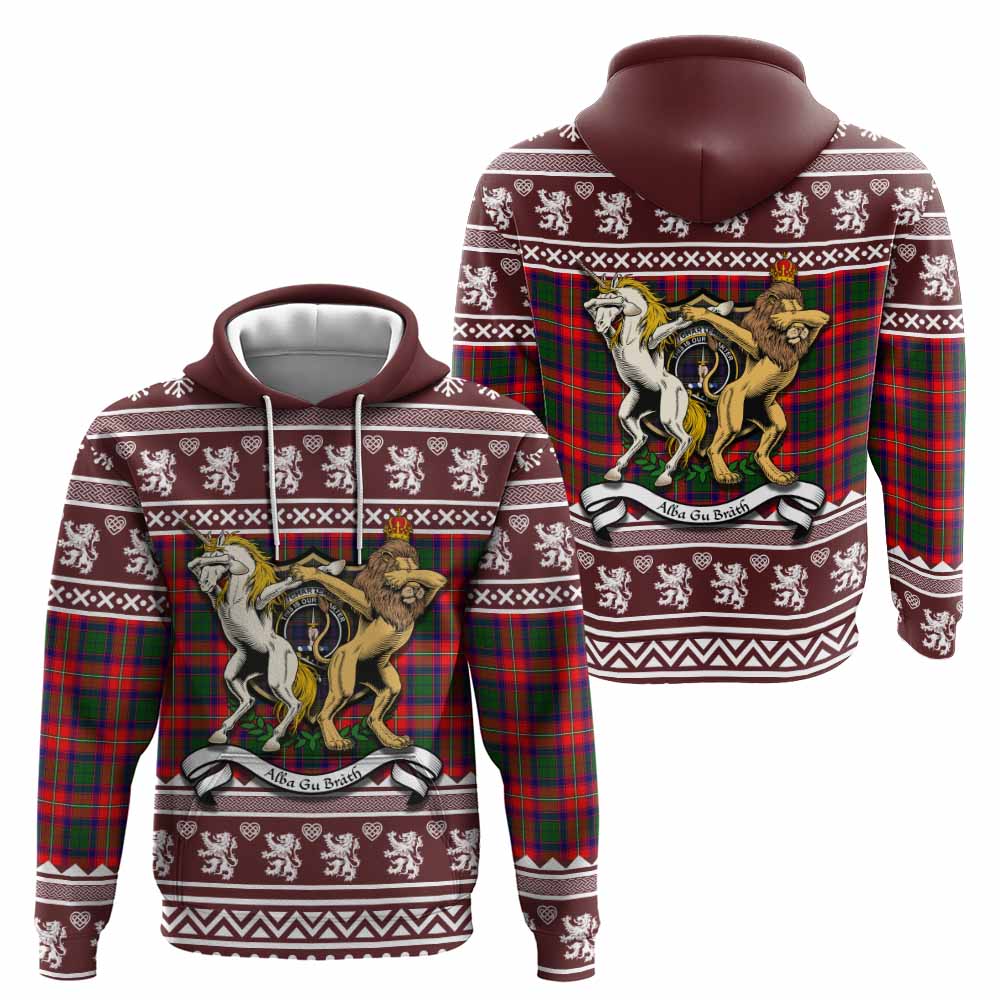 Charteris Clan Tartan Crest Christmas Hoodie Coat of Arms Funny Style - Tartan Vibes Clothing