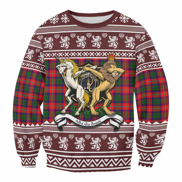 Charteris Clan Tartan Crest Christmas Sweatshirt Coat of Arms Funny Style