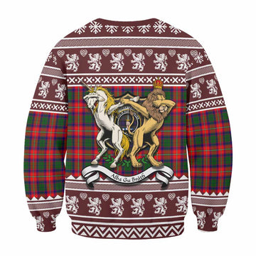 Charteris Clan Tartan Crest Christmas Sweatshirt Coat of Arms Funny Style