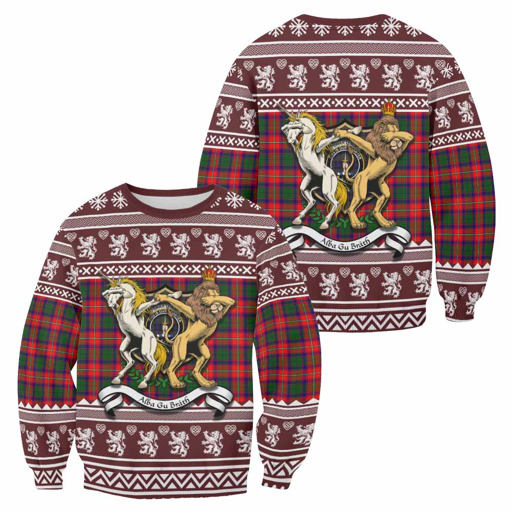 Charteris Clan Tartan Crest Christmas Sweatshirt Coat of Arms Funny Style - Tartan Vibes Clothing