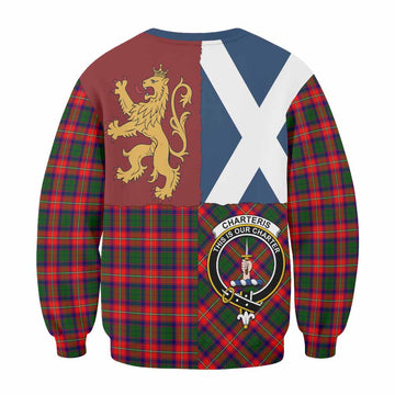 Charteris Crest Tartan Sweatshirt with Lion Rampant Saltire Style