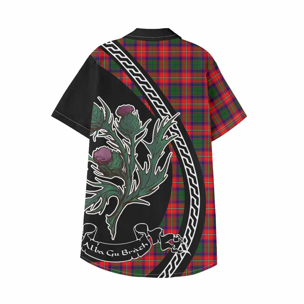 Charteris Family Crest Tartan Kid Hawaiian Shirt Alba Thistle Inspired - Tartan Vibes Clothing