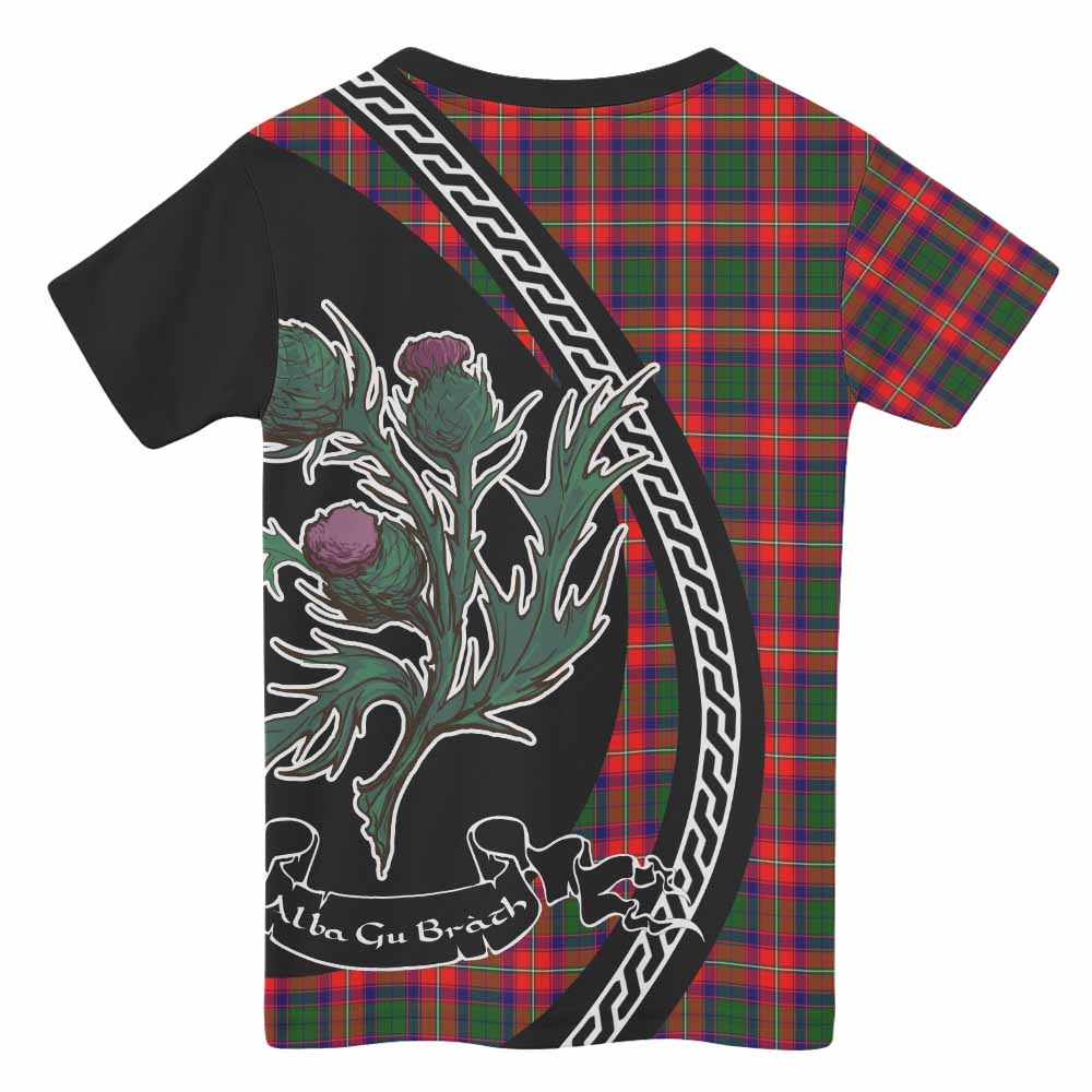 Charteris Family Crest Tartan Kid T-shirt Alba Thistle Inspired - Tartan Vibes Clothing