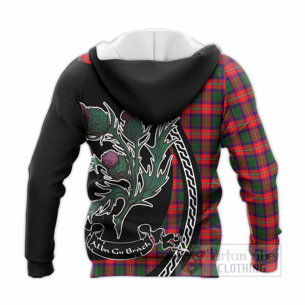 Charteris Family Crest Tartan Knitted Hoodie Alba Thistle Inspired - Tartan Vibes Clothing