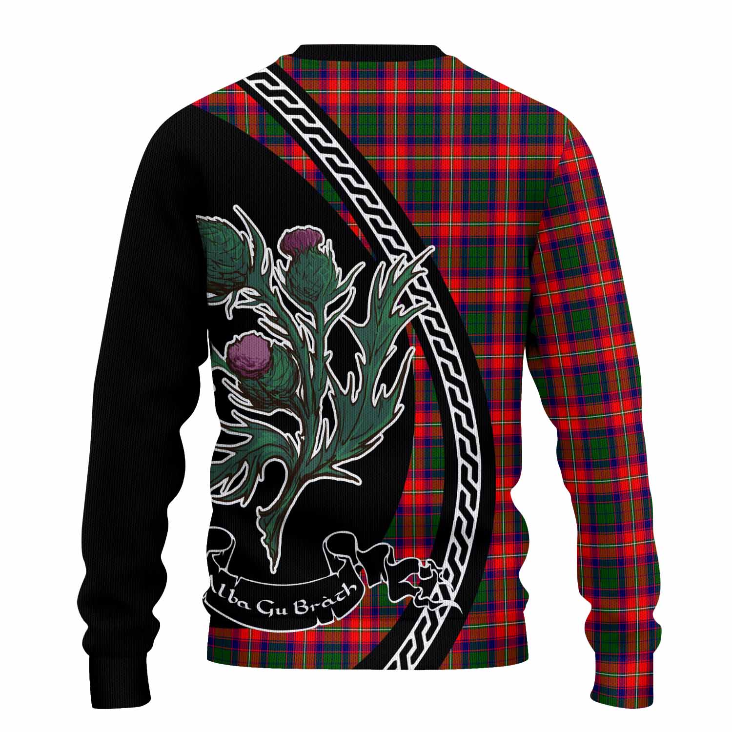 Charteris Family Crest Tartan Knitted Sweater Alba Thistle Inspired - Tartan Vibes Clothing