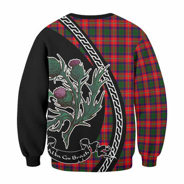 Charteris Family Crest Tartan Sweatshirt Alba Thistle Inspired