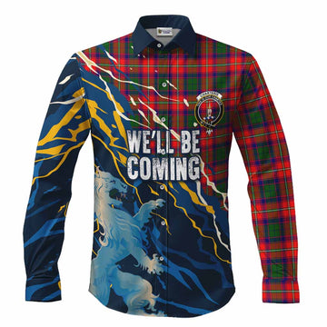 Charteris Scotland Tartan Long Sleeve Button Shirts WC2026 Football - We'll Be Coming