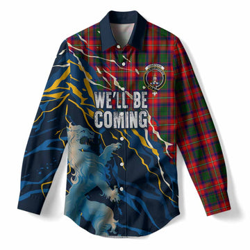 Charteris Scotland Tartan Women Casual Shirt WC2026 Football - We'll Be Coming