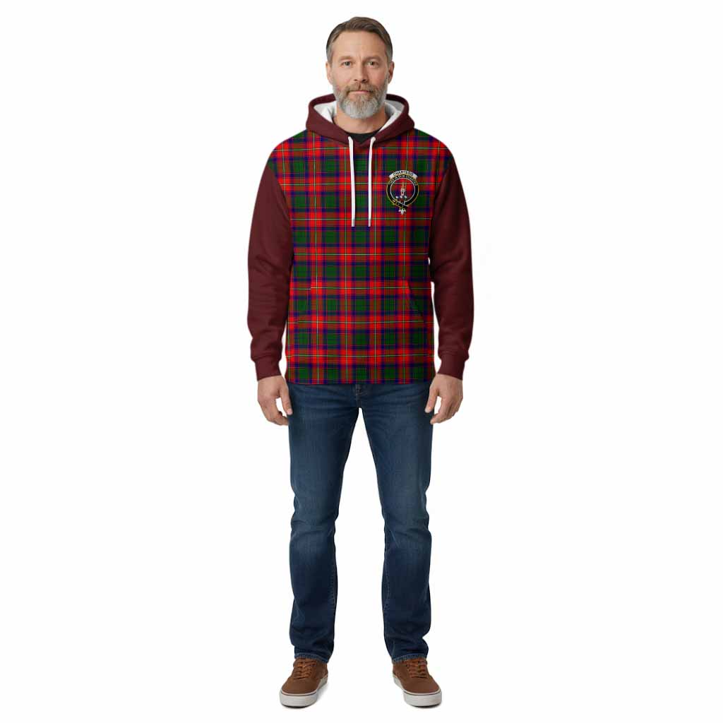 Charteris Tartan Accent Cotton Hoodie with Family Crest