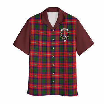 Charteris Tartan Accent Hawaiian Shirt with Family Crest