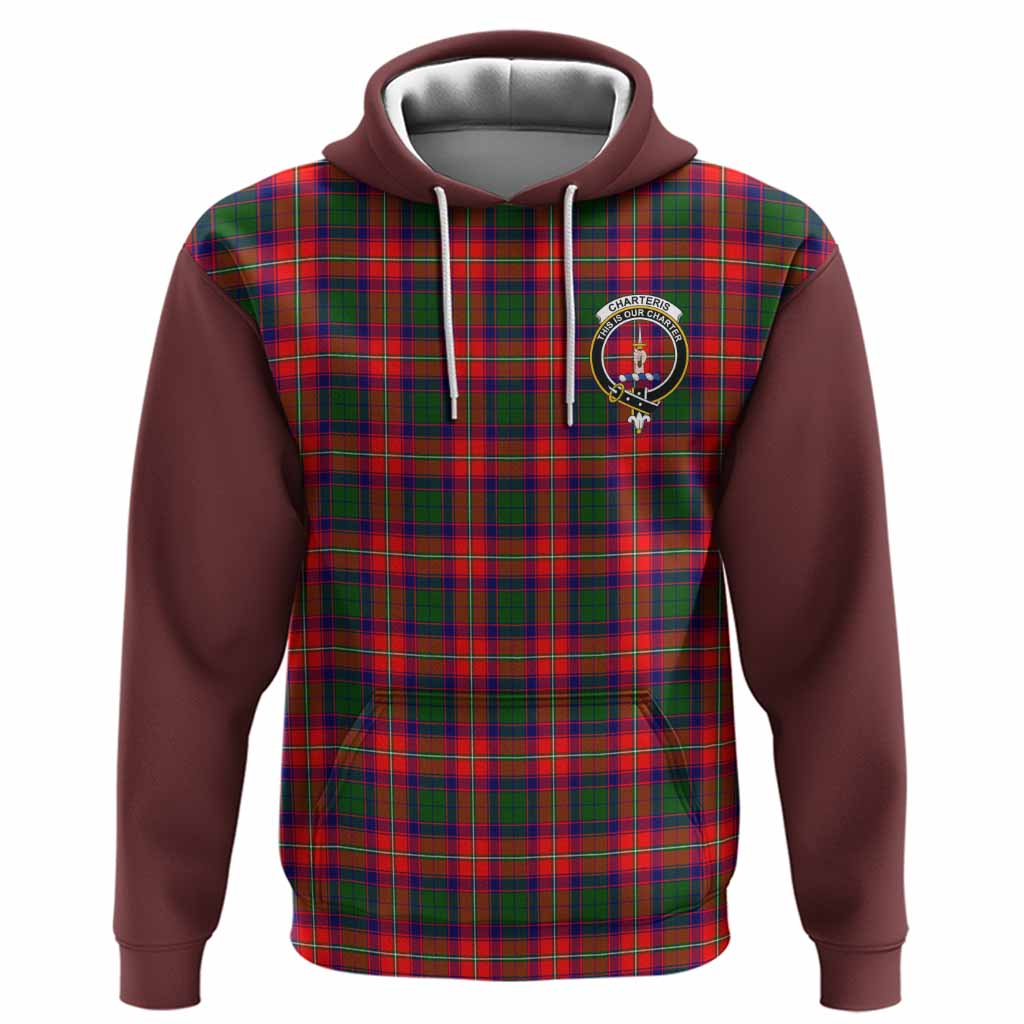 Charteris Tartan Accent Hoodie with Family Crest