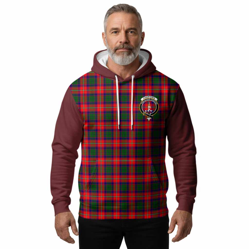 Charteris Tartan Accent Hoodie with Family Crest