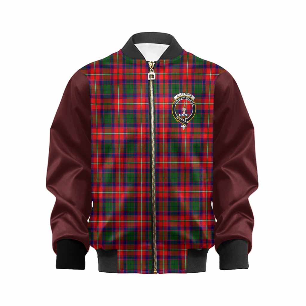 Charteris Tartan Accent Kid Bomber Jacket with Family Crest